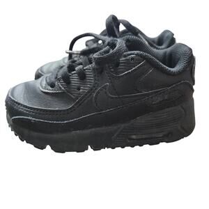 Nike Air Max 90 LTR (TD) or (PS) shoes in the "Triple Black"  size 9C